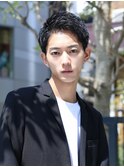 アップバングベリーショートヘア