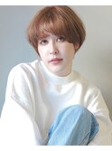 ベージュカラーのマッシュショート[恵比寿駅/髪質改善]