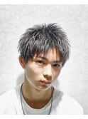 アップバング ソフトツイストスパイラル ツーブロック 束感