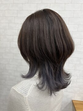 イイカンジヘア(iikanji hair) 【iikanji hair】ミディアムマッシュウルフ×インナーブルージュ