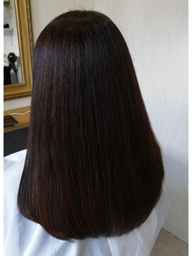 ヘアーカルチャー おゆみ野店(HAIR CULTURE) セミロングストレート大人可愛いブラウンカラー髪質改善カラー