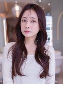 ミディアムレイヤー/大人可愛い/髪質改善/シースルーバング