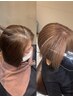 似合わせカット+白髪染め落とし+白髪ぼかしカラー+ロイヤルTR 22000