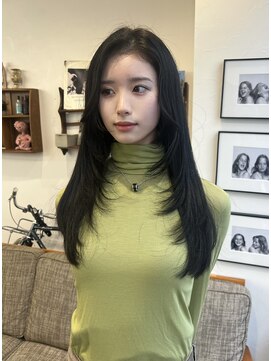 ポール(pole) 札幌ロング 暗髪ザクザクレイヤー