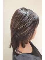 松本平太郎美容室 国立店&nbsp;40代50代60代×ミディアムレイヤー×イノアカラー×ハイライト