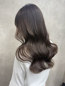 サニー 渋谷(SUNNY) バレイヤージュ、ハイライト、レイヤーロング、グレーベージュ