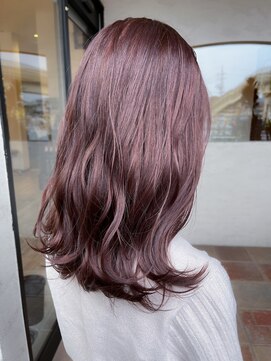セットアップ 倉敷美和店(SET-UP) ボルドーカラーブリーチ無し髪質改善オージュア