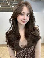 レビジュヘアー(LEVIJU HAIR)&nbsp;小顔外ハネミディアムアッシュ20代30代40代くびれミディ韓国ヘア