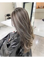 ブレンド 渋谷(BLend) ハイライトミディアムヘア暗めカラーデザインカラー