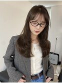 顔周りレイヤーカットべージュカラーくびれレイヤーカット