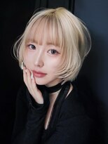 アルバム 銀座(ALBUM GINZA) ブロンド×フェイスレイヤーボブ_F1854