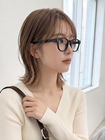 エレナ 那覇 新都心(Helena)&nbsp;シアーバング/外ハネミディアム/ミルクティーベージュ