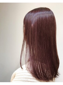 ラドンナ(LA.DONNA) 艶と色もち続く　コーラルピンクラベンダー＿髪質改善ストレート