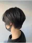 透け感ショートボブ