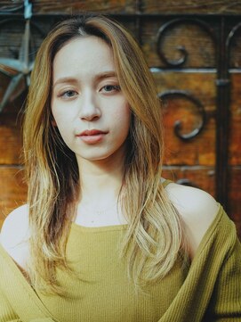 ヘアサロン レア 高崎(Lea) 大人かっこいいグラデーションカラーロング