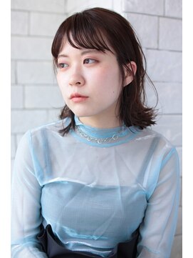 サロンドミルク 新百合ヶ丘店(salon de MiLK) 耳掛けが可愛い外ハネボブ♪　五月女