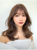 大人可愛い韓国ヘア レイヤーカット くびれヘア 顔まわり#