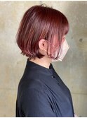 外はねレイヤーミニボブ × ピンクベージュ【liblo】