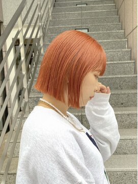 ロマリア(Lomalia) 【Lomlalia表参道】オレンジカラーボブ/シアーカラー