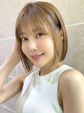 サンド 名古屋(sand) ボブ/レイヤーカット/髪質改善/ウェットヘア/オリーブベージュ