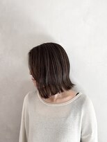 小森谷,黒髪ハイライト,ボブルフ,ネビージュ,小顔,ワンレンj48