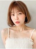 小顔カットアンブレラカラーワンカールくびれヘア結べるボブ