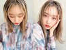 【ブリーチハイライト】透明感カラー＋３Dハイライト+Wトリートメント