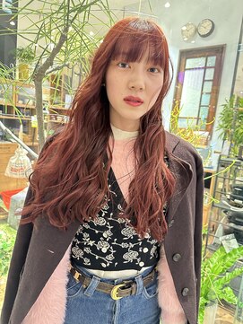 エアー 横浜(AIR) 【寺本】暖色カラー/ぱっつん前髪