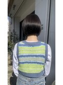 【地毛風カラー】#透け感カラー#ミニボブ