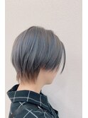 大人可愛い小顔レイヤーワンサイドショートボブカット20代30代
