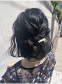 パーティースタイル/ヘアセット/ヘアアレンジ/ボブ/ハーフアップ
