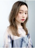 インナーカラーが可愛い外ハネボブ