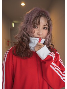 イロウ 山口どうもん店(IROW) ダブルカラー　ブリーチ　ピンク　アウターカラー【山口】