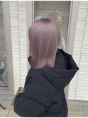ハイライトカラーミルクティーベージュケアブリーチダブルカラー