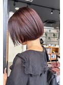 ピンクブラウン/ミニボブ/堺東