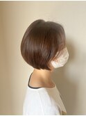 大人ショートボブ×チョコラベージュ