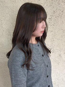 プリモ ココ 鍋島店(Primo coco.) 顔周りレイヤー 前髪カット アッシュベージュ 透明感カラー 艶髪