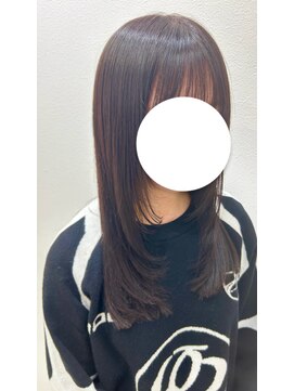 アドラーブル ココロ 新潟(adorable CoCoLo) 20代30代大人可愛いラベンダーピンク小顔顔周りレイヤーカット