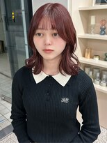 イロウ 天神大名店(IROW)&nbsp;ピンクブラウン 顔周りレイヤー 前髪カット 美髪 【天神大名】