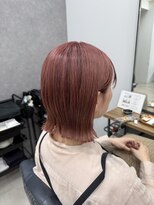 クラン(Chlan)&nbsp;切りっぱなしボブ×ブリーチありやわらかピンク