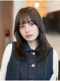 大人上品ワンカールレイヤーカット＊顔周りレイヤー透明感カラー