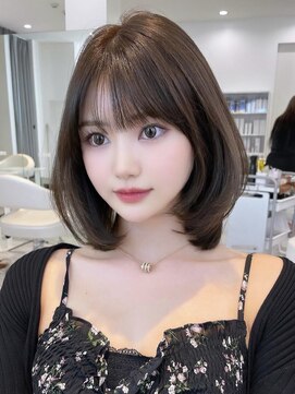 スイ おもろまち(SUI) 韓国髪質改善ミディアムボブ縮毛矯正._.