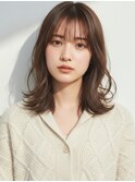 ミディアム レイヤーカット 顔周りレイヤー 透明感 20代30代40代
