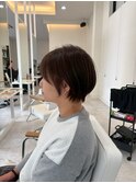 別府ショートボブ顔周りレイヤーカット髪質改善カラー