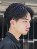 原宿フェザーショートフェザーパーマセンターパートウルフゆるめ