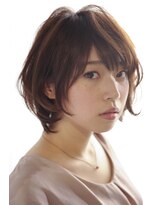 小顔になれる大人ボブショート　ニュアンス×ラフ