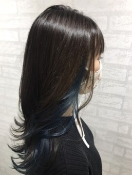 ジーナ 新宿(Zina) インナーカラー×ブルー