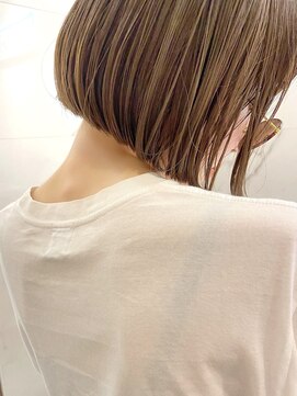 レトン 銀座(leton) ぱっつんボブ/ボブ/カーキグレージュ/大人かわいい[東銀座/銀座]