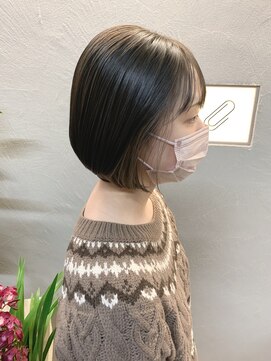 シェル 国分寺(shell) ぱつっとボブ☆ホワイトインナーカラー