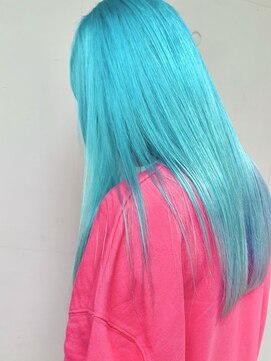 カリーナコークス 原宿 渋谷(Carina COKETH) ダブルカラー/水色/インナーカラー/ウルフカット/オージュア